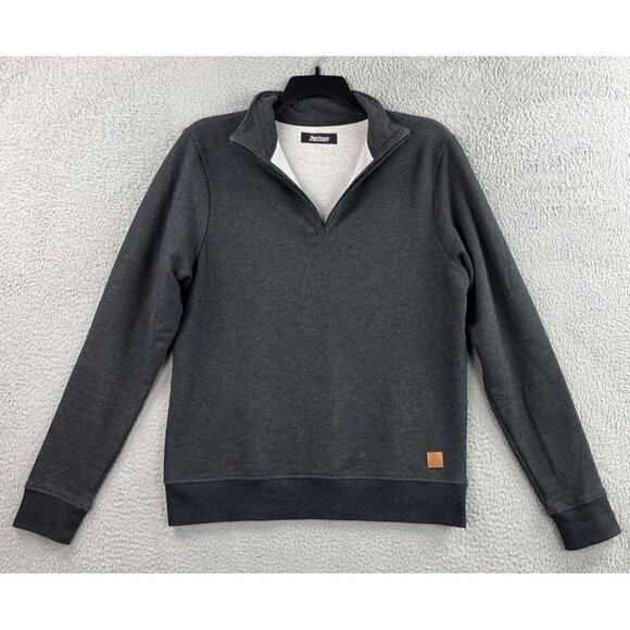 Revtown 1/4 Zip Sweatshirt Mens Medium Gray Mock Neck Fleece Comfort Minimalist - Picture 1 of 16